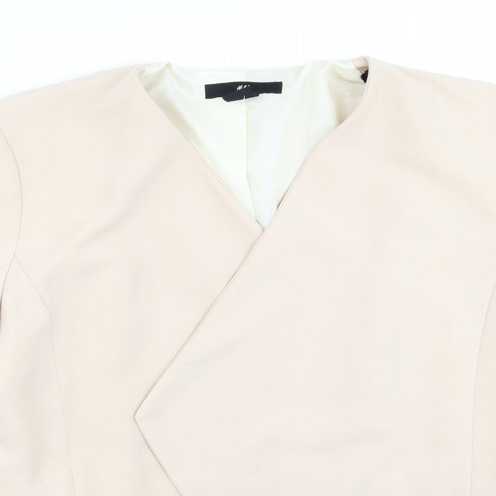 H&M Womens Beige   Jacket Blazer Size 12