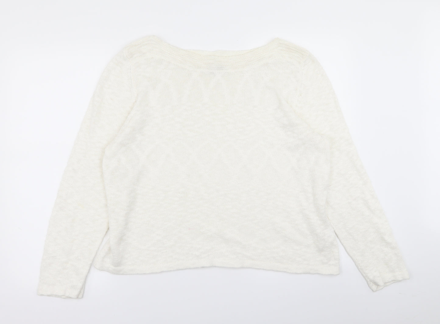 minute Womens White   Pullover Jumper Size XL
