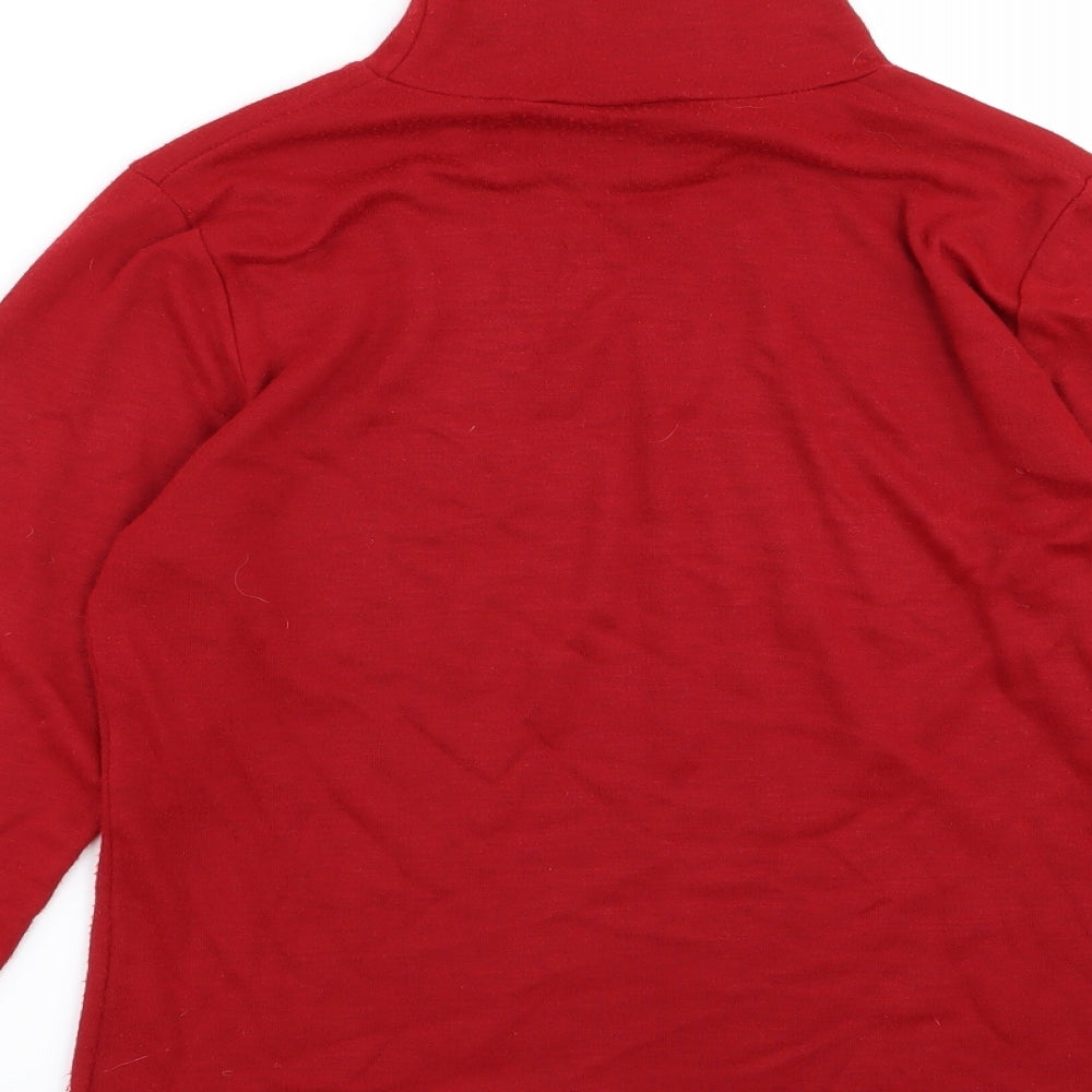 afibel Womens Red   Basic T-Shirt Size 14