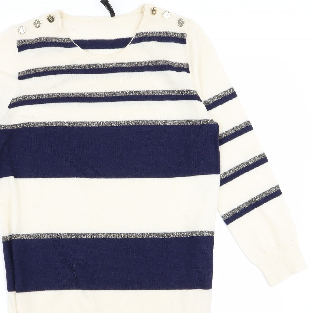 Joseph Womens Multicoloured Striped  Jumper Dress  Size M