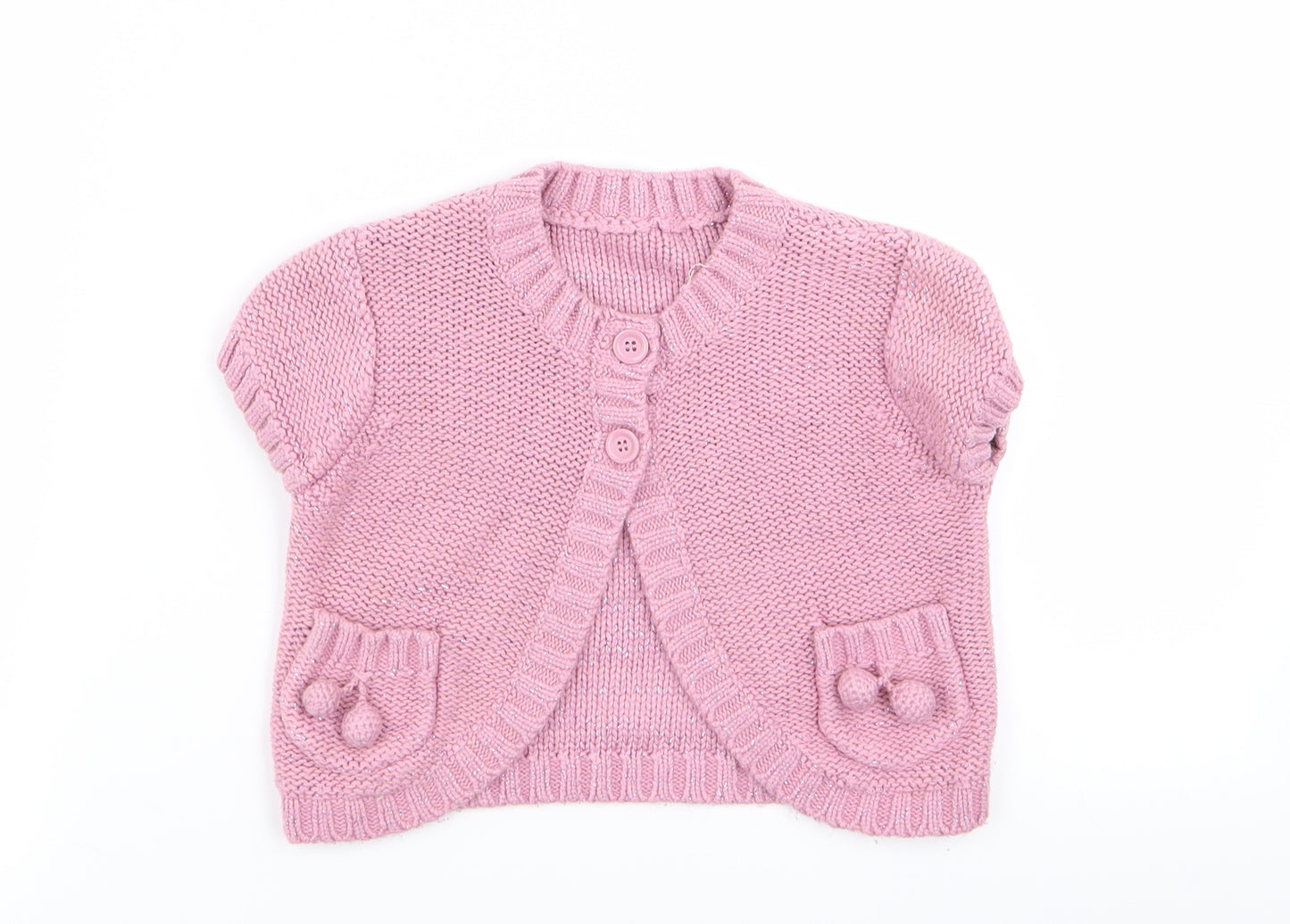 Matalan Girls Pink   Cardigan Jumper Size 18-24 Months