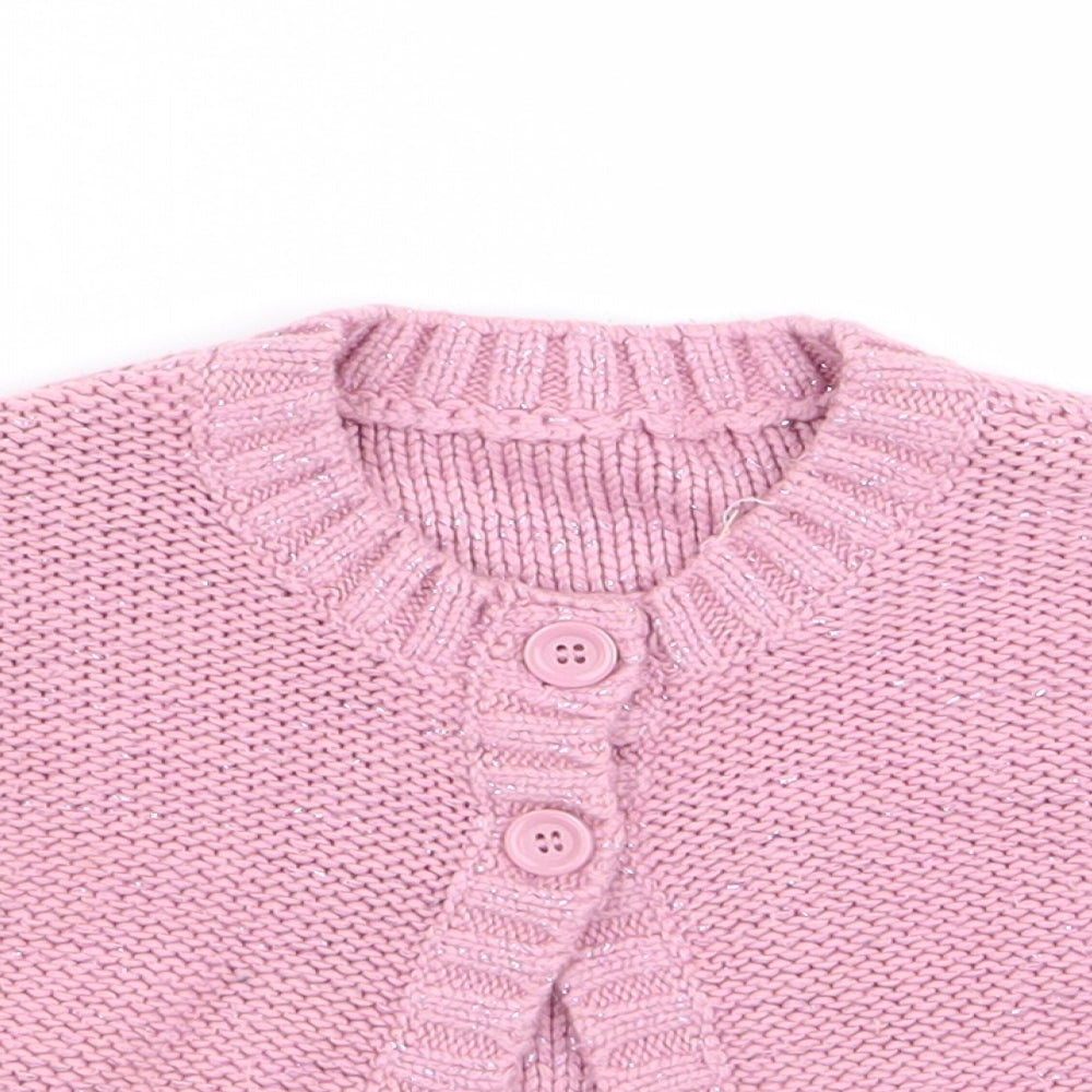 Matalan Girls Pink   Cardigan Jumper Size 18-24 Months