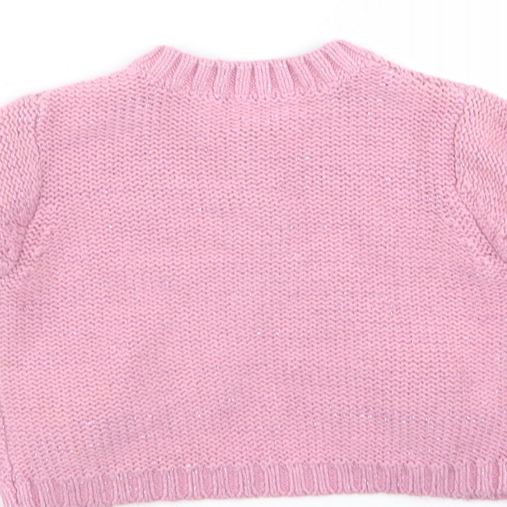 Matalan Girls Pink   Cardigan Jumper Size 18-24 Months