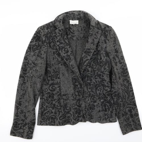 Lakeland Womens Grey Floral  Jacket Blazer Size 10