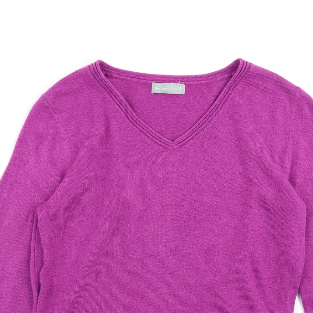 Per Una Womens Purple   Pullover Jumper Size 10