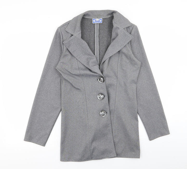verena Womens Grey Jacket Blazer Size 12