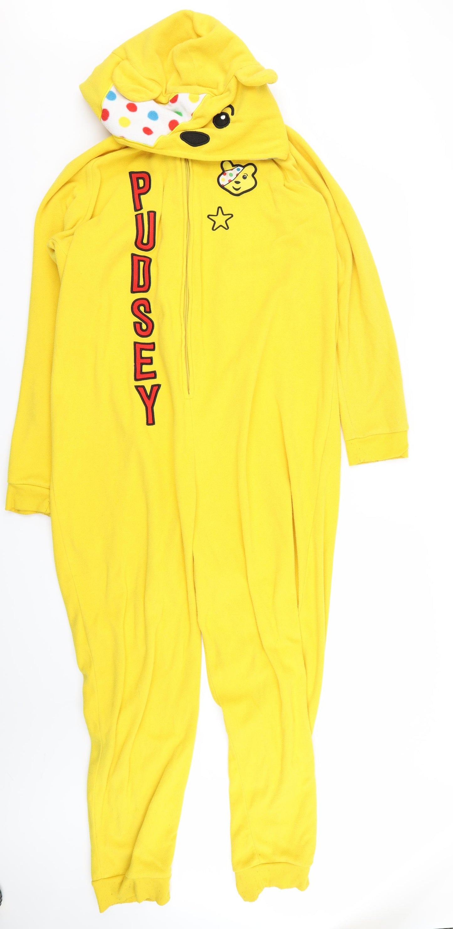 Asda George Womens Yellow Solid  Top One Piece Size M  - pudsey