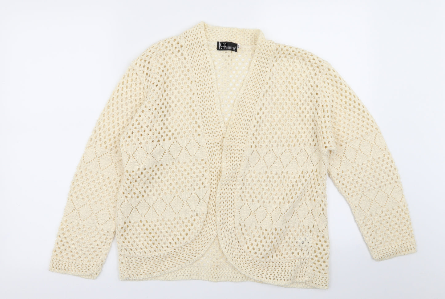 pyari Womens Beige   Cardigan Jumper Size M