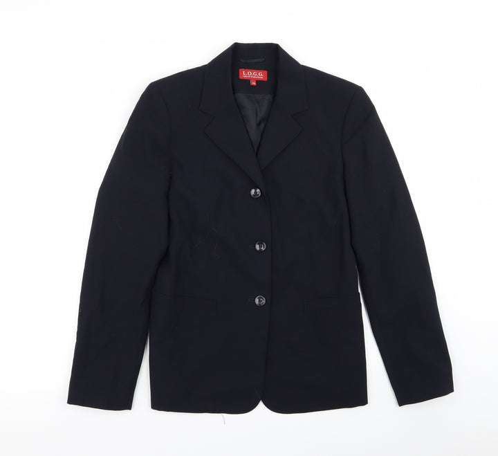 logg Womens Blue Jacket Blazer Size 8