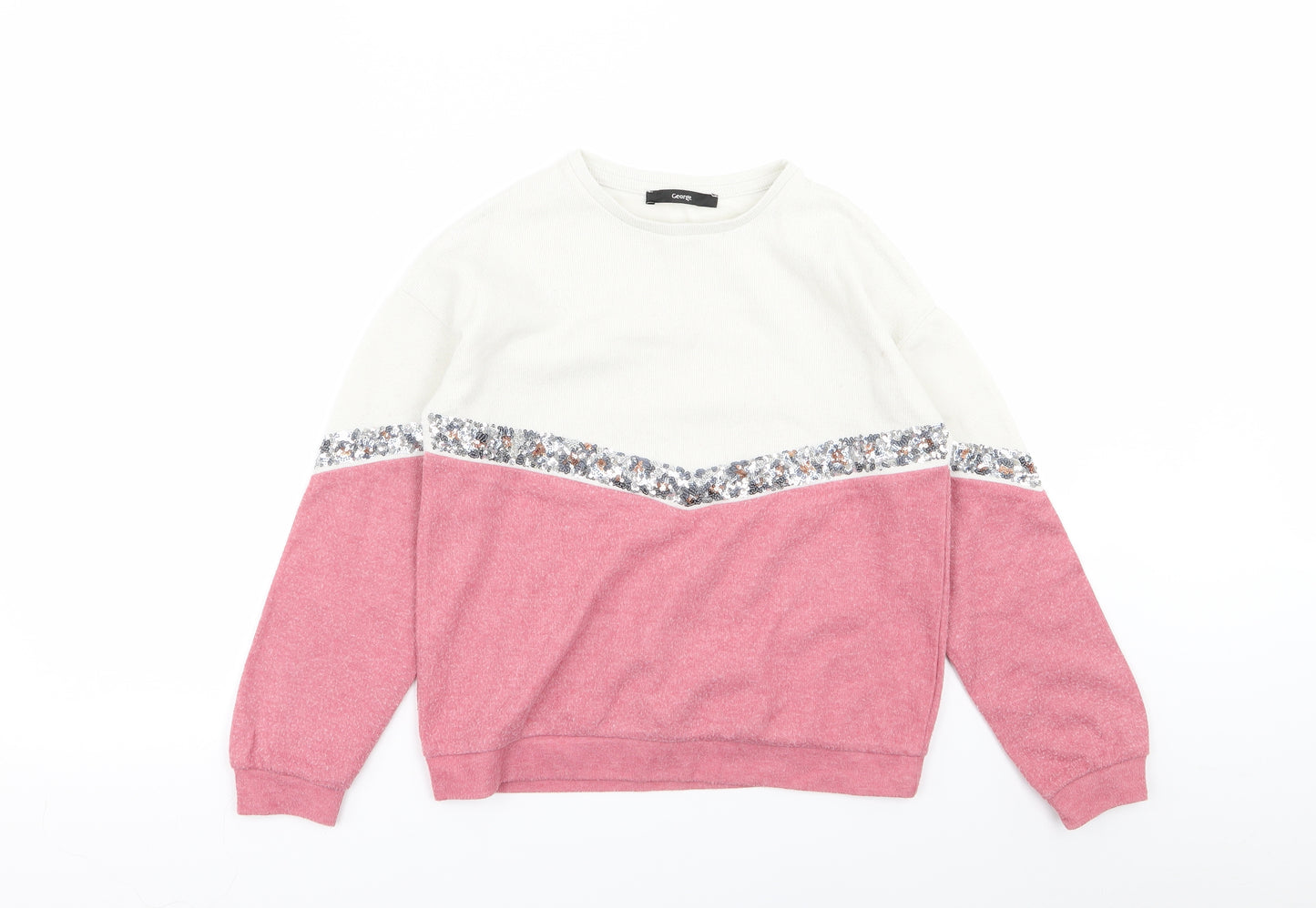 Asda George Girls Multicoloured   Pullover Jumper Size 9-10 Years