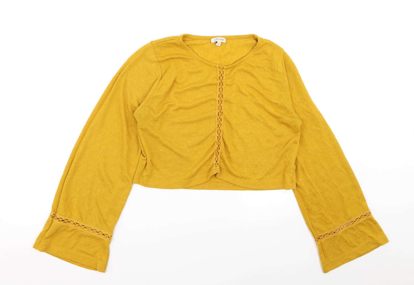 River Island Womens Yellow   Basic T-Shirt Size 12
