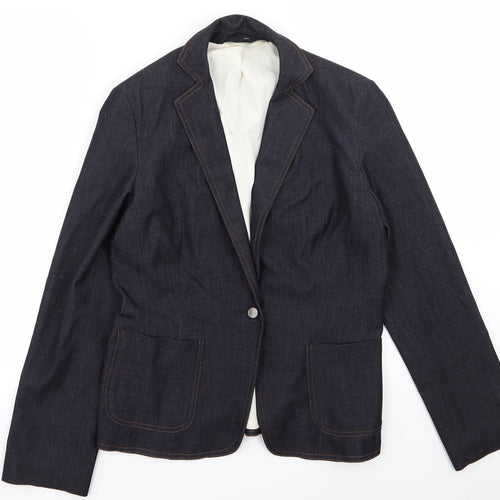M&S Womens Blue   Jacket Blazer Size 12