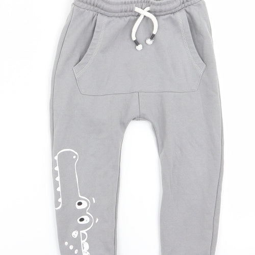 Asda George Boys Grey   Jogger Trousers Size 3-4 Years