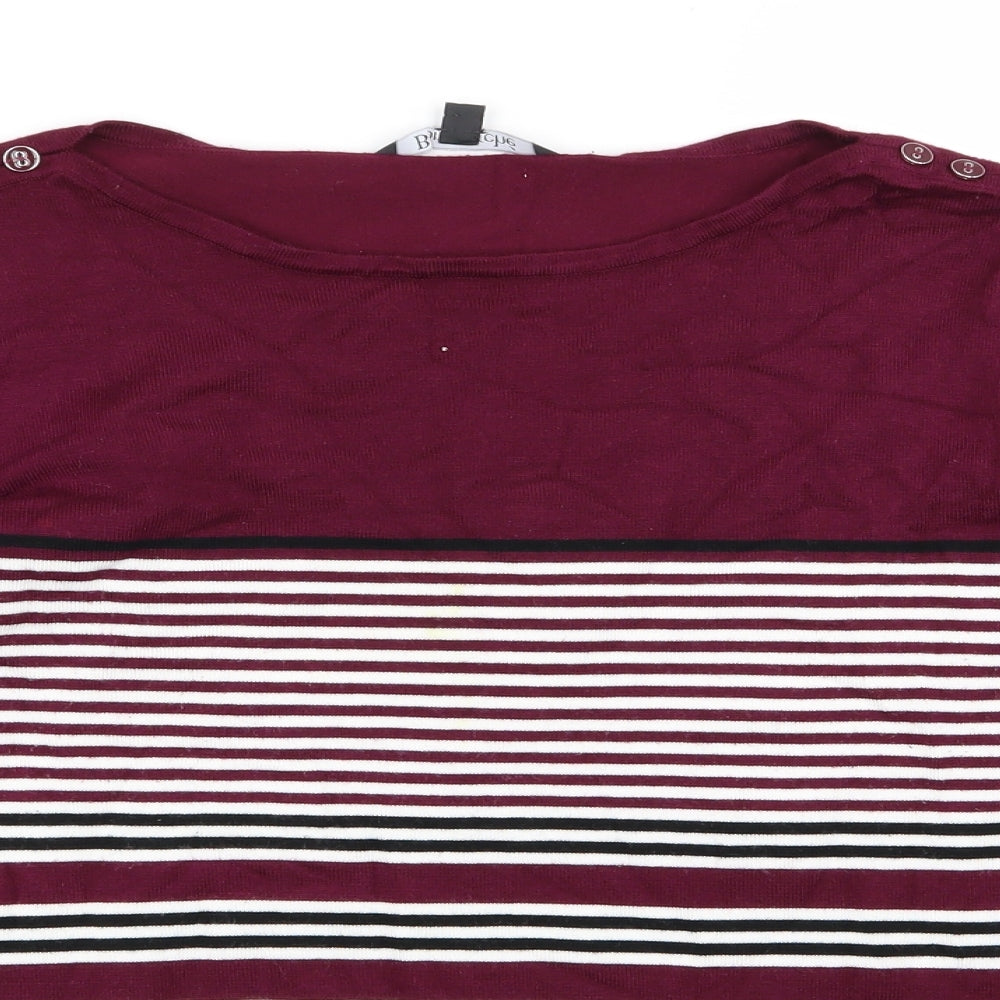 Bonmarché Womens Multicoloured Striped  Basic T-Shirt Size 12
