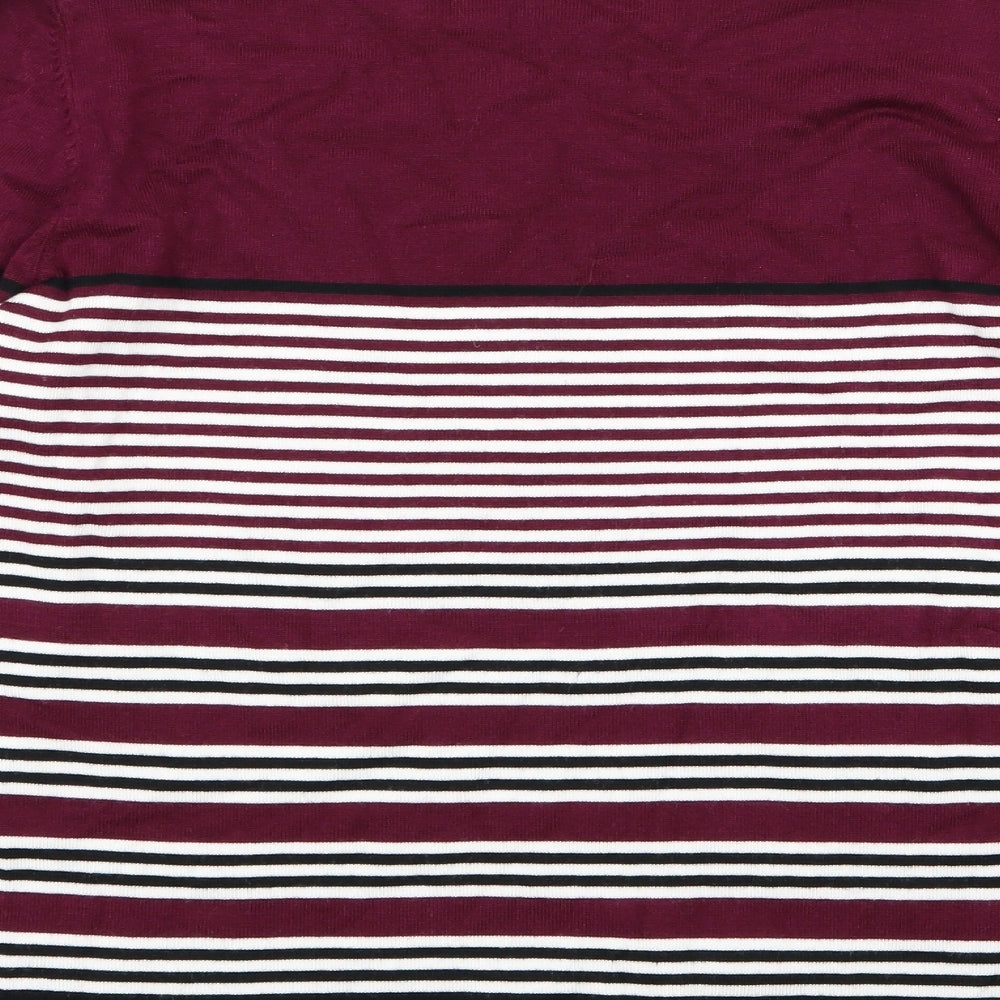 Bonmarché Womens Multicoloured Striped  Basic T-Shirt Size 12