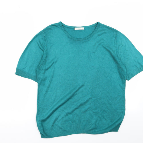 M&S Womens Blue   Basic T-Shirt Size 14