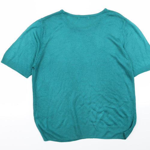 M&S Womens Blue   Basic T-Shirt Size 14