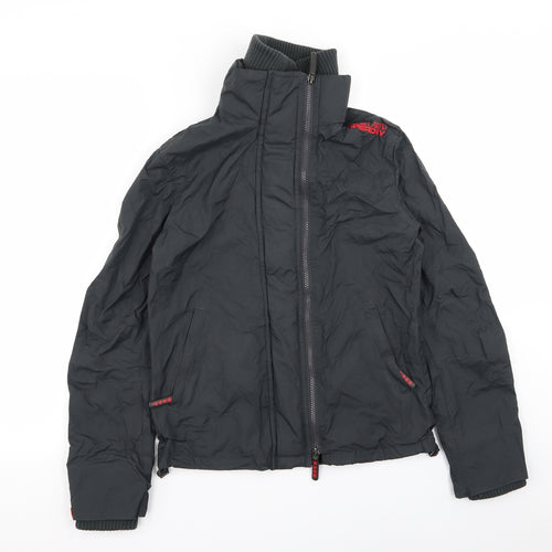 Superdry Womens Black   Rain Coat Coat Size M