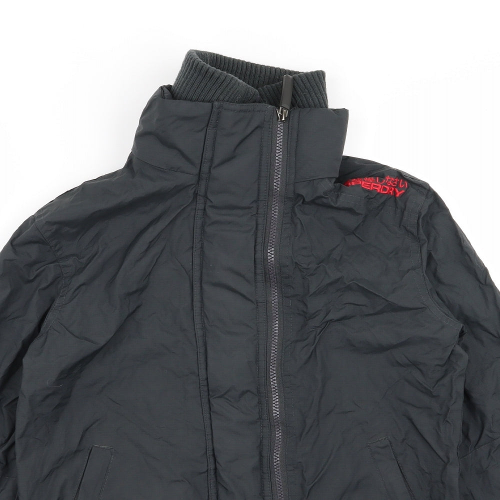 Superdry Womens Black   Rain Coat Coat Size M