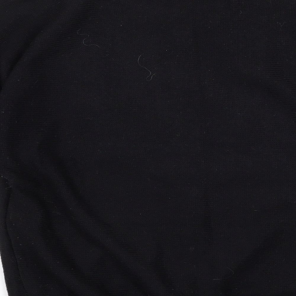 sanco Womens Black Geometric  Pullover Jumper Size M