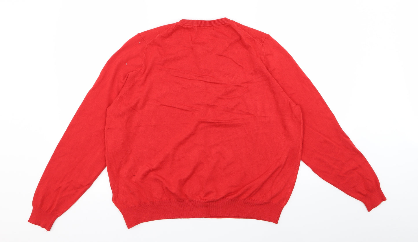 m&s Womens Red   Cardigan Jumper Size 22