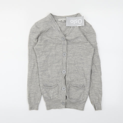 Oslo Womens Grey   Cardigan Jumper Size XS