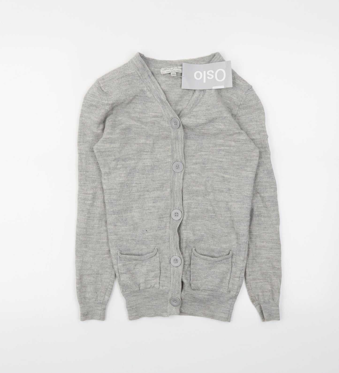 Oslo Womens Grey   Cardigan Jumper Size XS