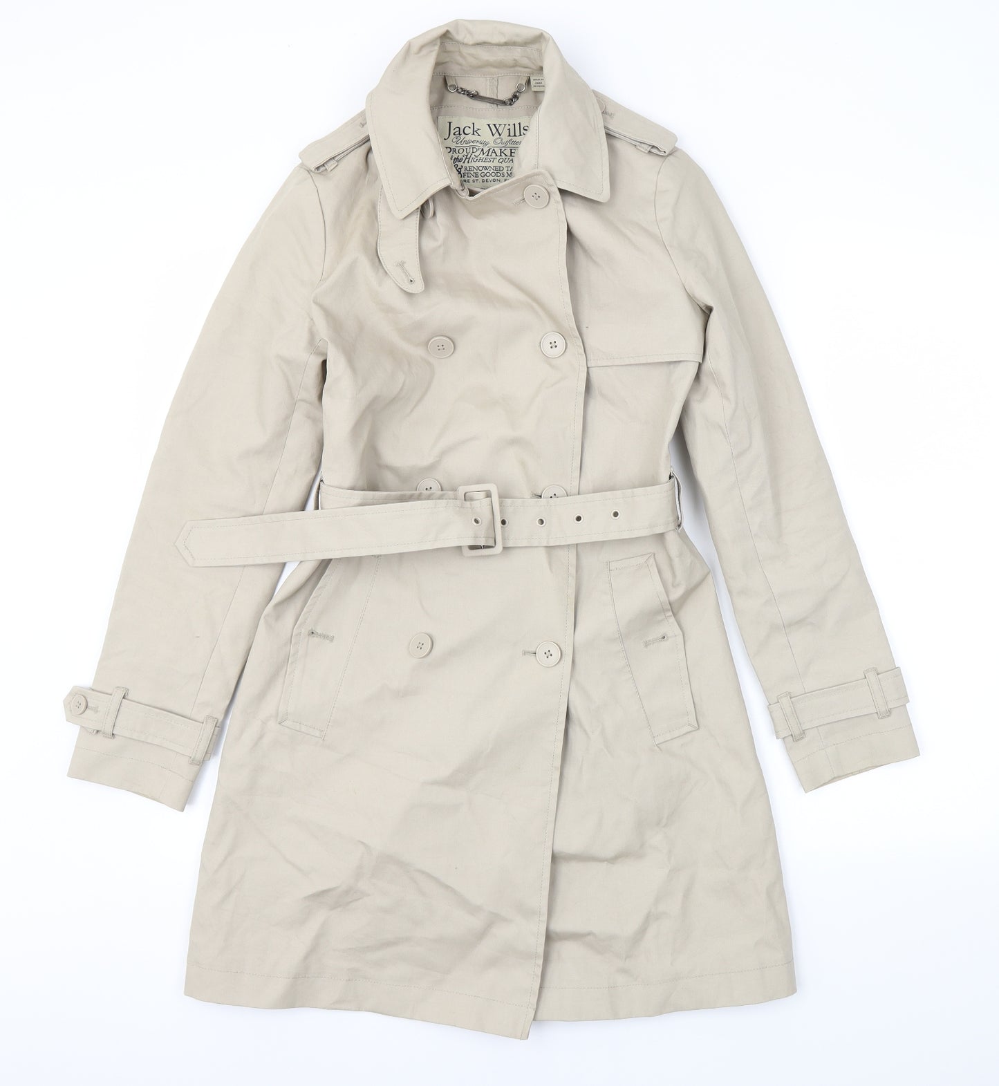 Jack Wills Womens Beige   Jacket Coat Size 8