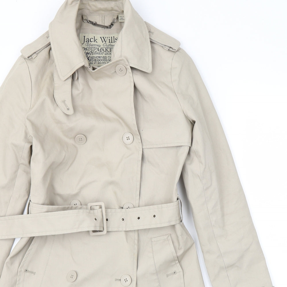 Jack Wills Womens Beige   Jacket Coat Size 8