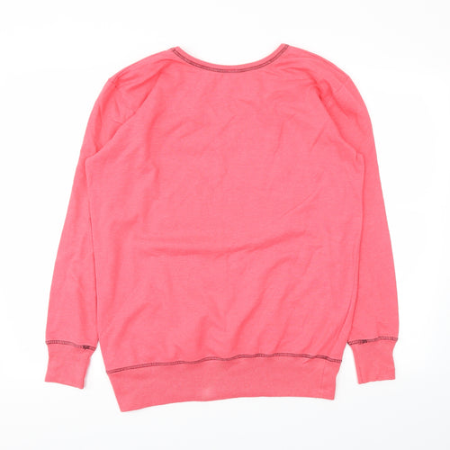 Avon Womens Pink Houndstooth  Pullover Jumper Size 10