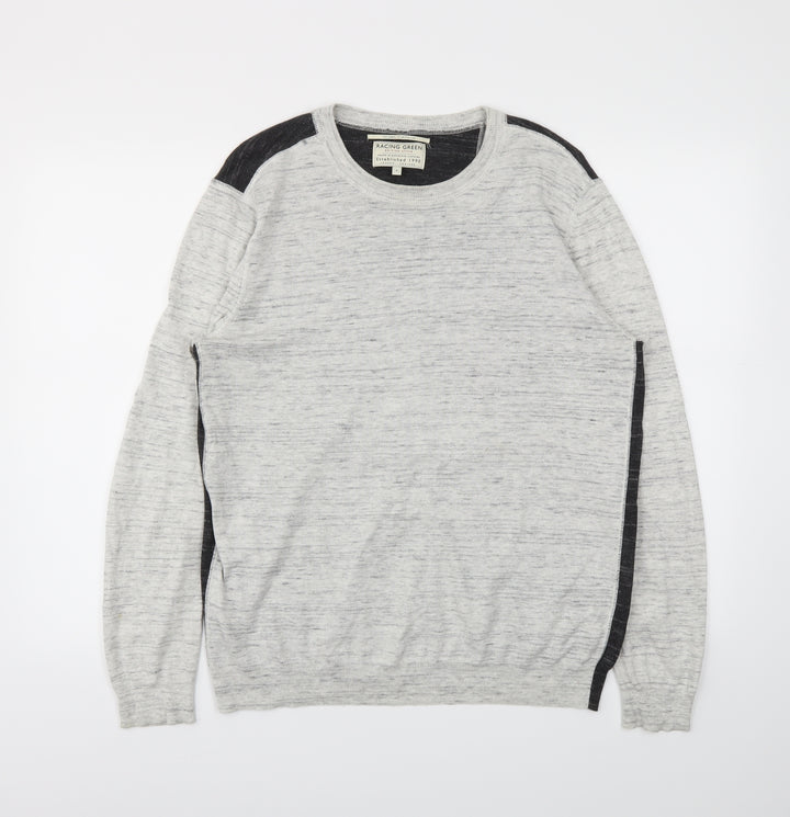 Racing Green Mens Grey Pullover Sweatshirt Size L