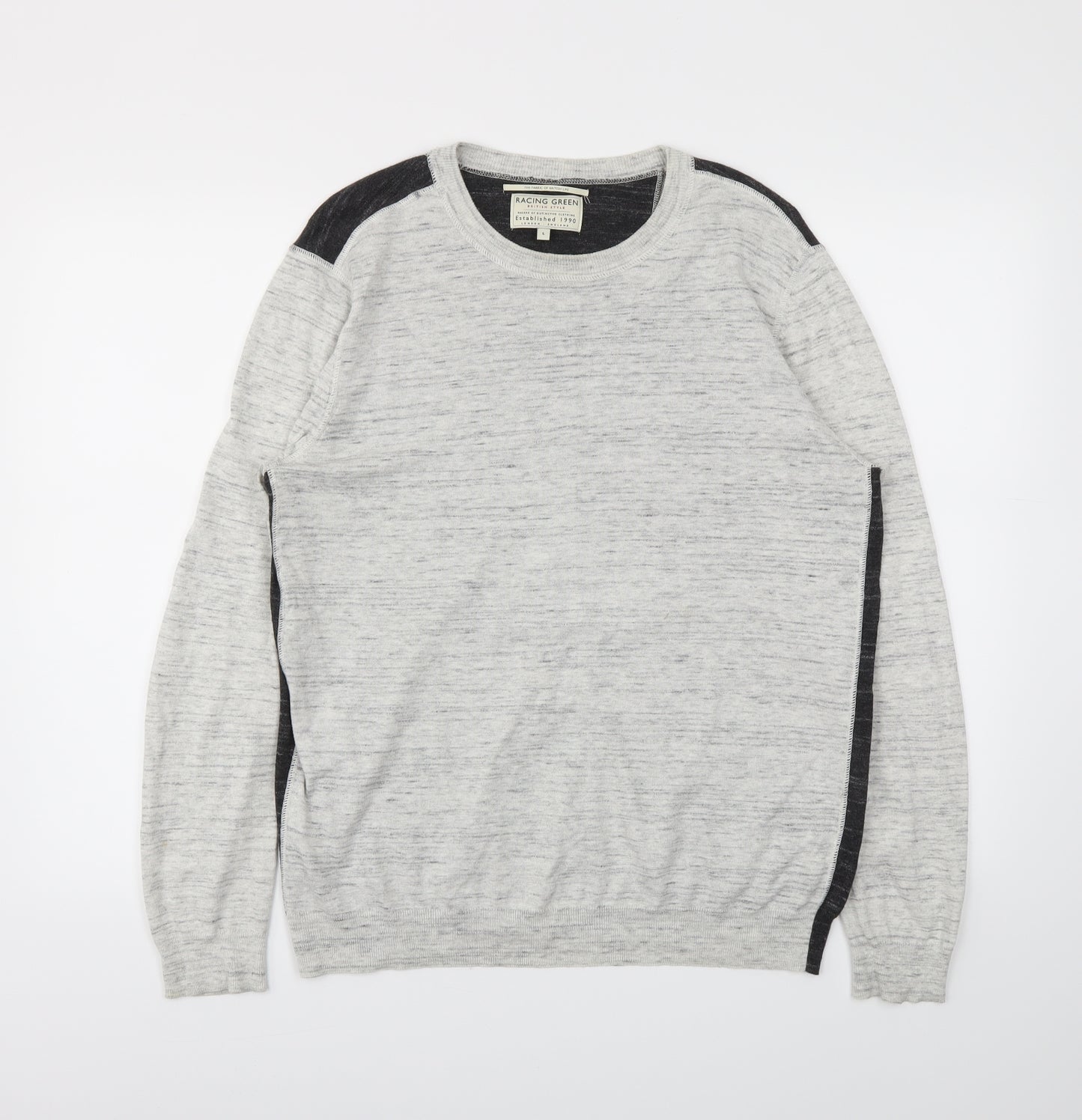 Racing Green Mens Grey   Pullover Sweatshirt Size L
