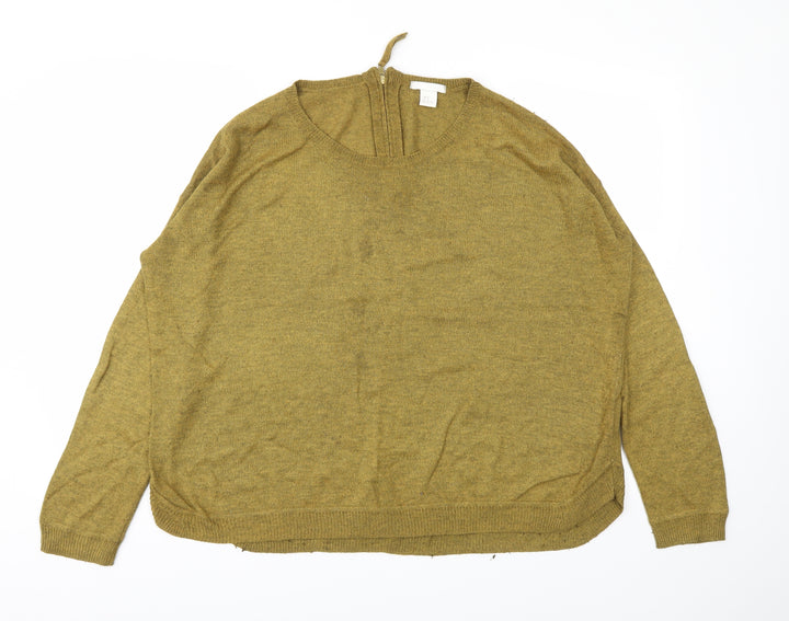 H&M Womens Green Pullover Jumper Size M