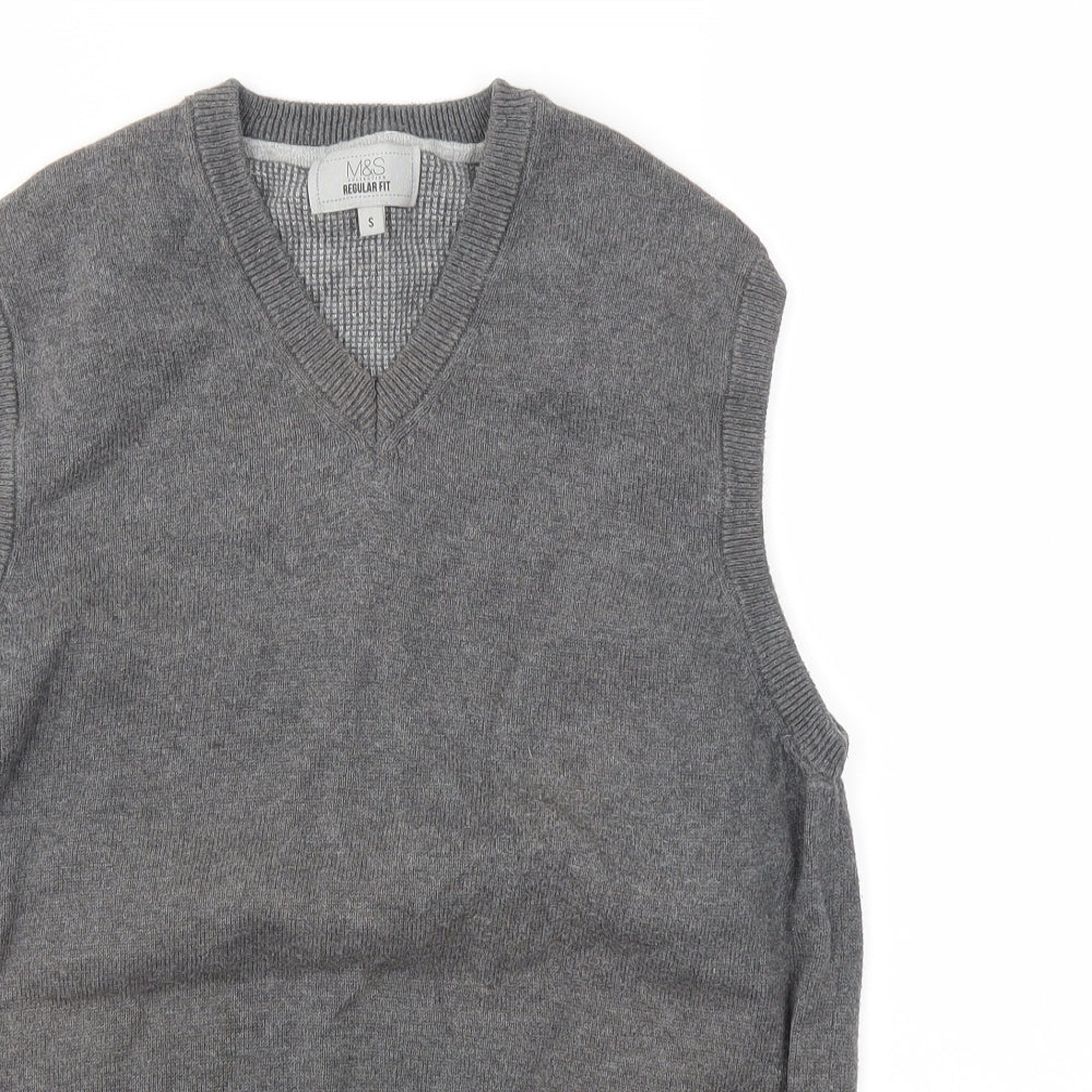M&S Mens Grey   Pullover Sweatshirt Size S