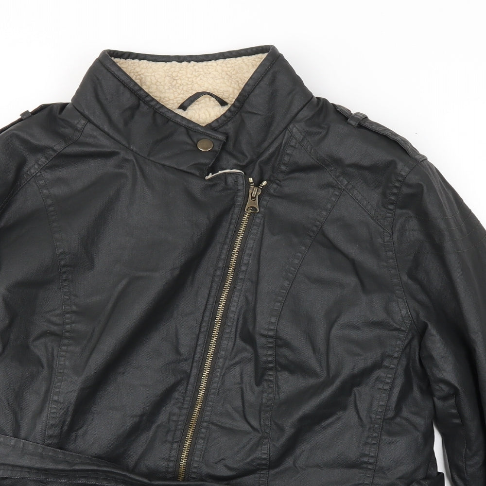 M&S Womens Black   Jacket Coat Size 18