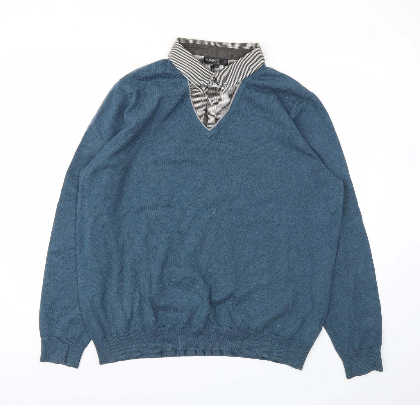 Autograph Mens Blue    T-Shirt Size L