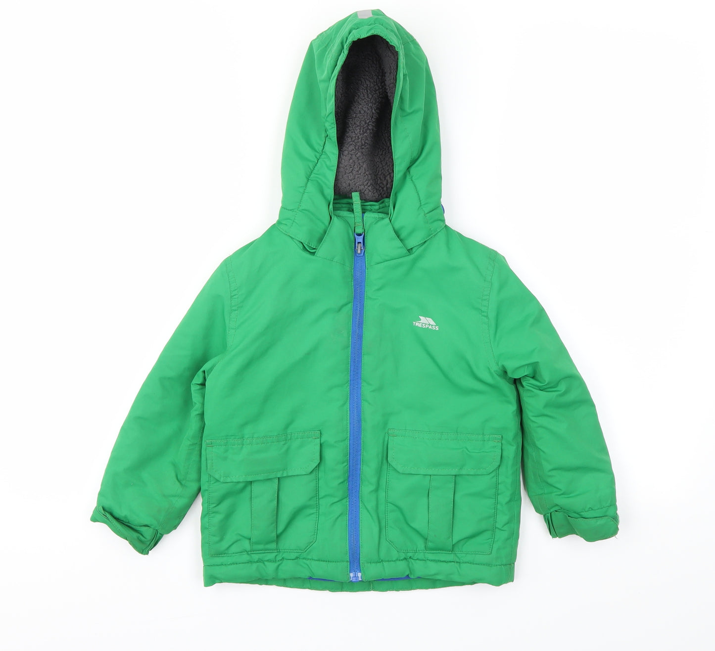 Tresspass Boys Green   Basic Coat Coat Size 2-3 Years