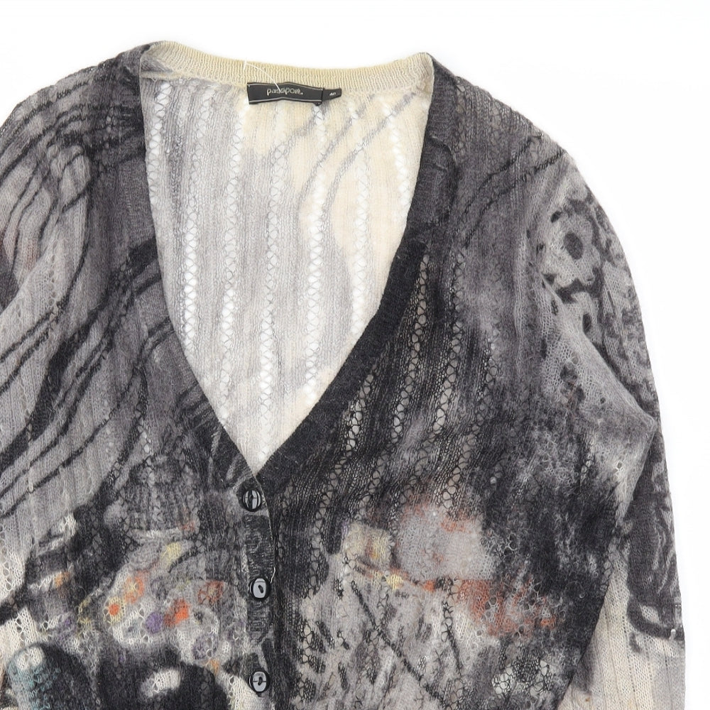 Passport Womens Black   Cardigan Jumper Size L