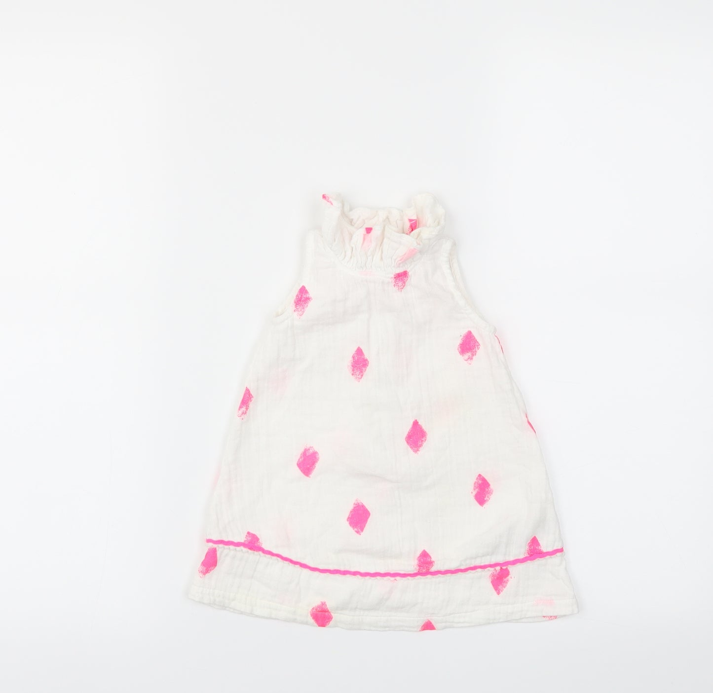 Billieblush Girls White Spotted  Fit & Flare  Size 12 Months