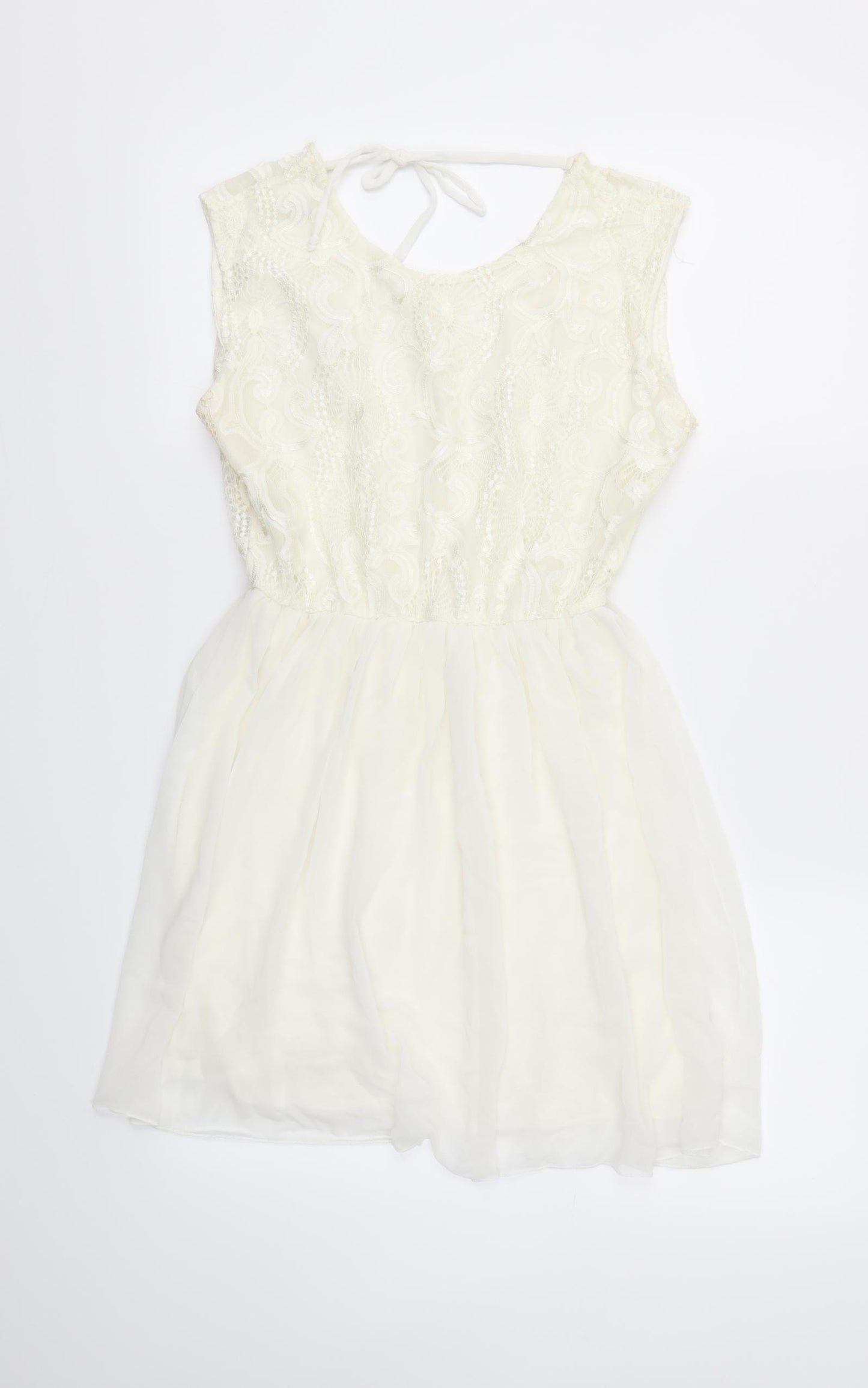 RIBBON  Womens Ivory   Fit & Flare  Size 12
