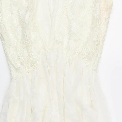 RIBBON  Womens Ivory   Fit & Flare  Size 12