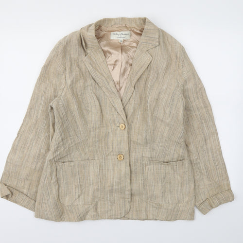 PASTY SEDDON  Womens Beige   Jacket Blazer Size 14