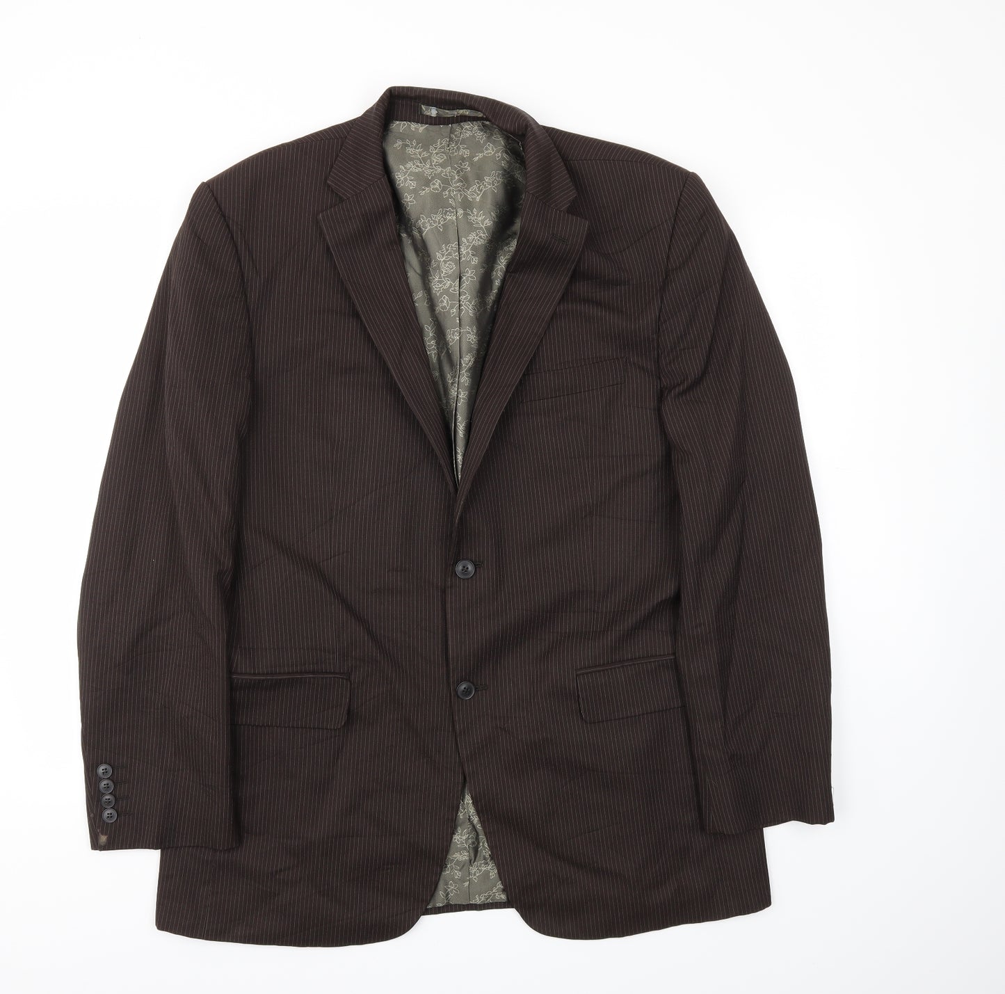 Pierre Cardin Mens Brown Houndstooth  Jacket Blazer Size 42