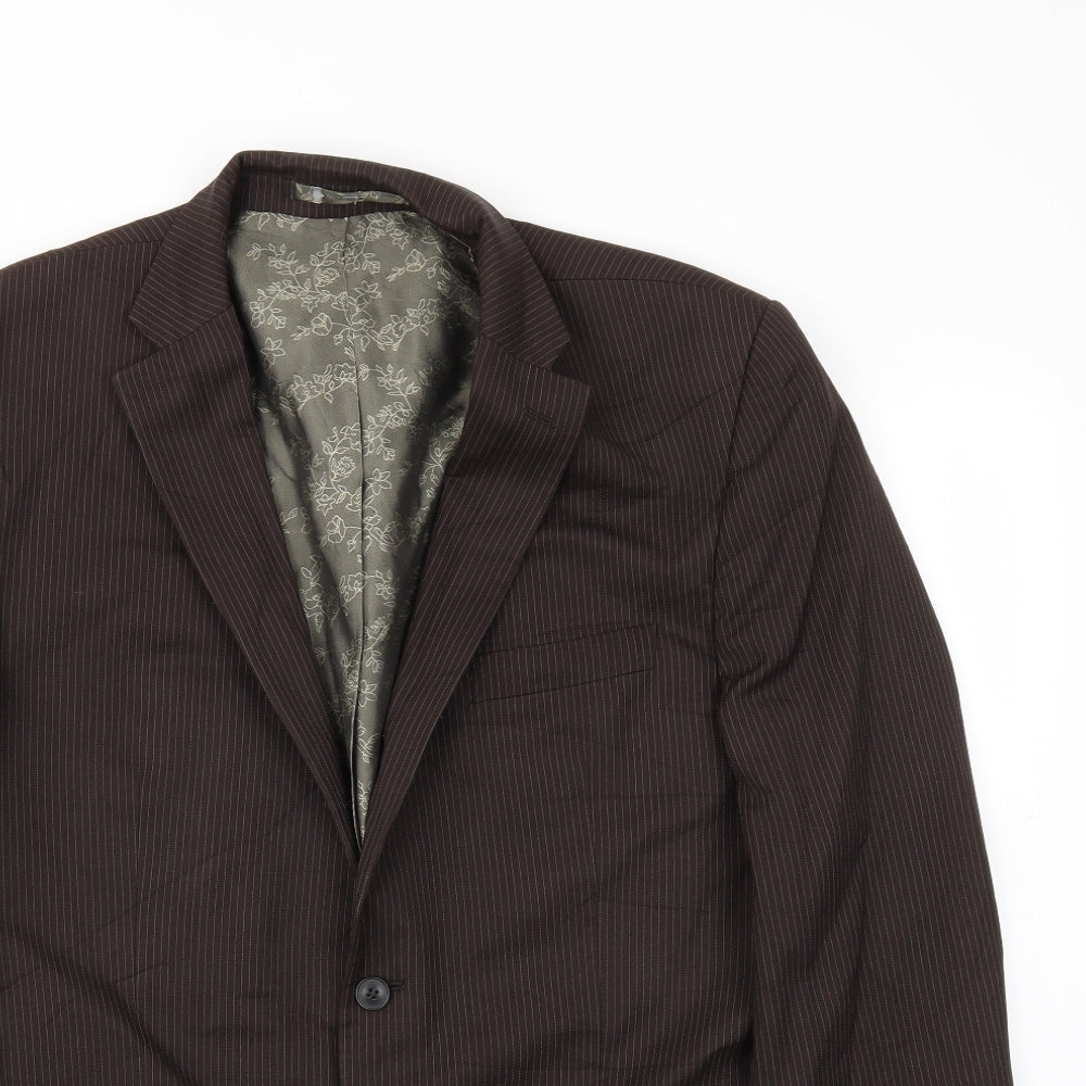 Pierre Cardin Mens Brown Houndstooth  Jacket Blazer Size 42