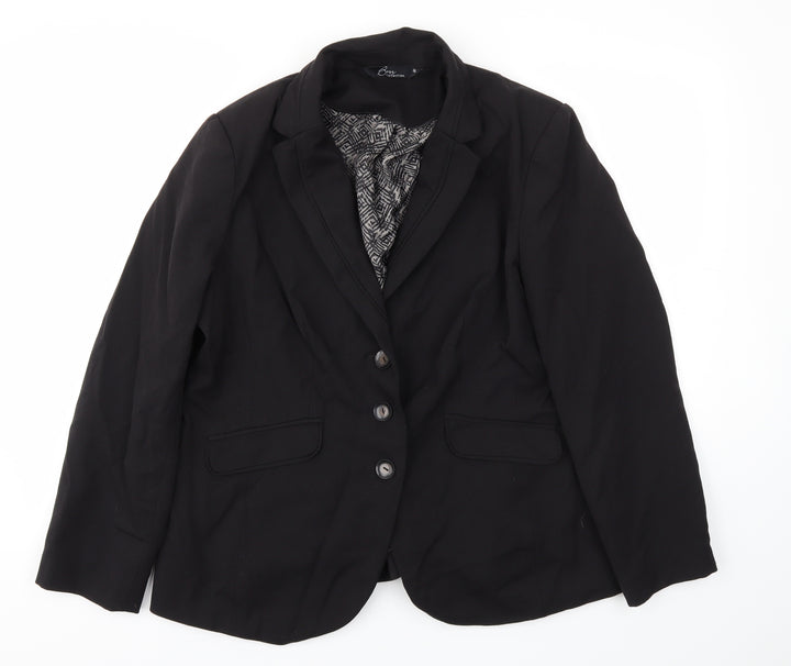BM Womens Black Jacket Blazer Size 18