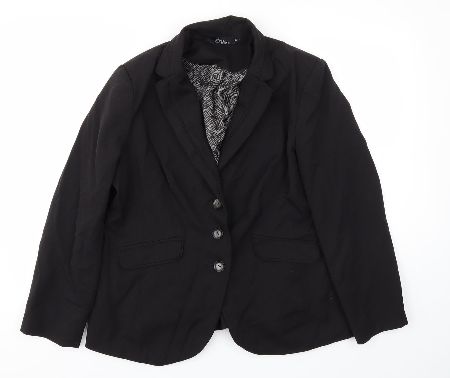 BM Womens Black   Jacket Blazer Size 18