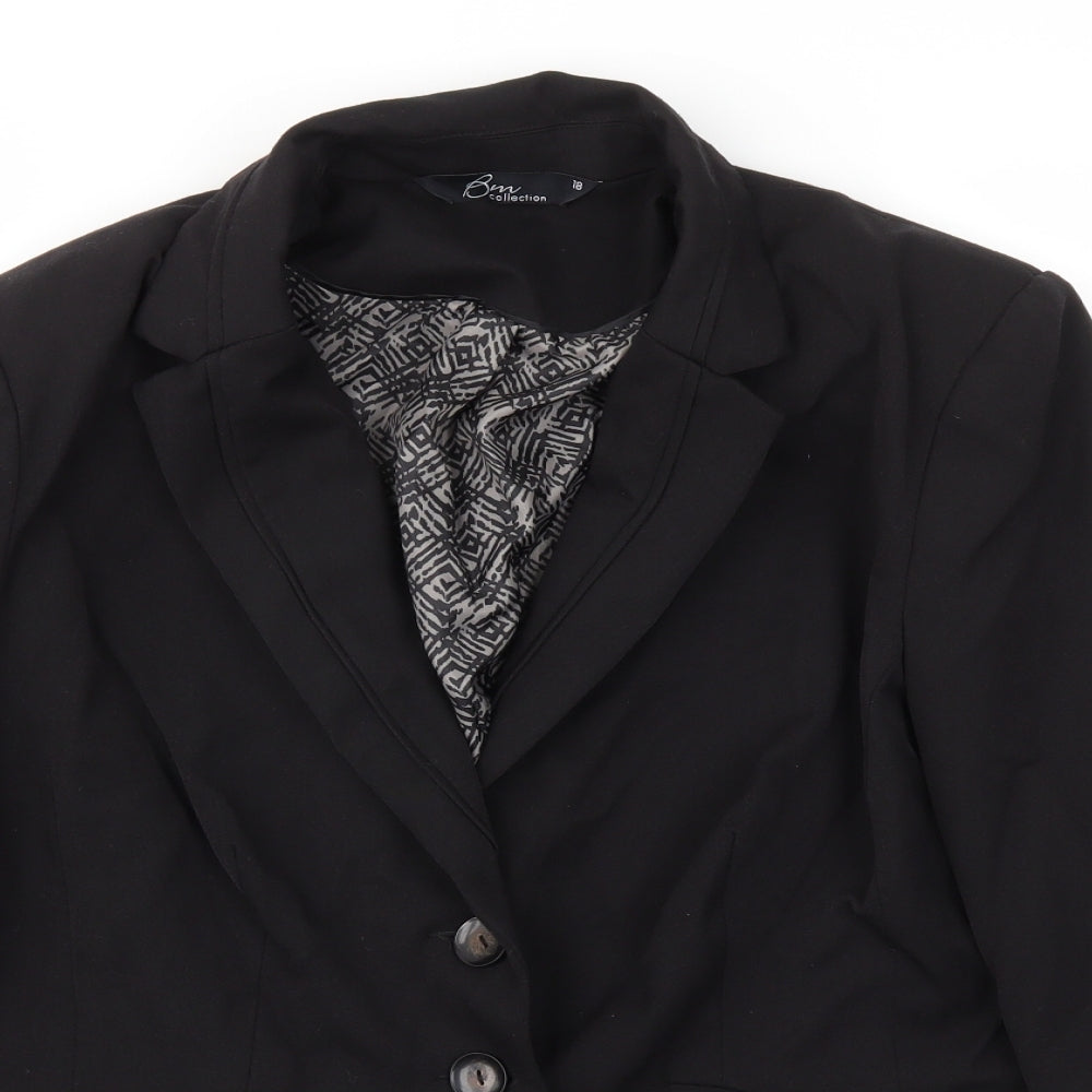 BM Womens Black   Jacket Blazer Size 18
