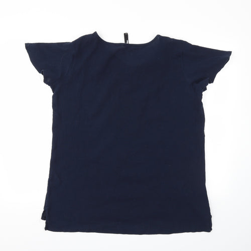 Maxi Blue Womens Blue   Basic T-Shirt Size L