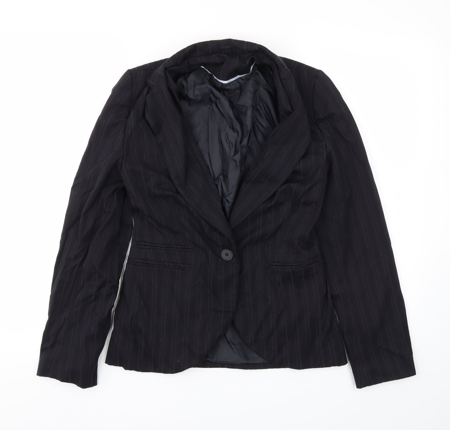 BAY  Womens Black Ikat  Jacket Blazer Size 10