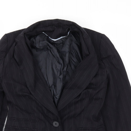 BAY  Womens Black Ikat  Jacket Blazer Size 10